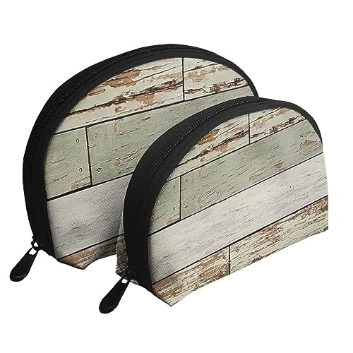 Reise-Make-up-Tasche-mit-Gaensebluemchen-Motiv-tragbar-Kosmetiktasche-Kulturbeutel-fuer-Damen-und-Maedchen-Weiss-Blau-2-Stueck