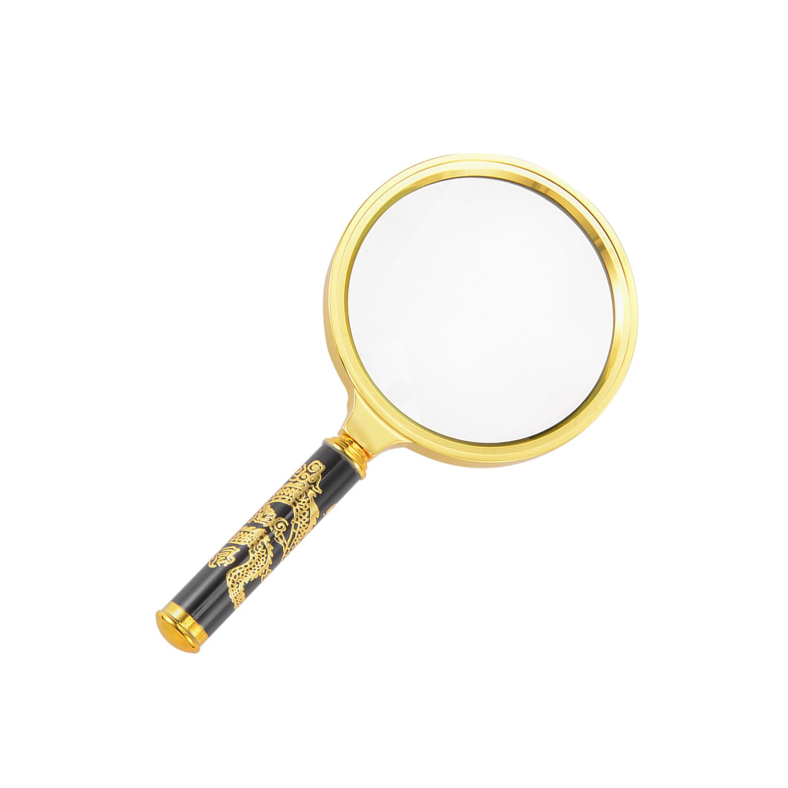 YOKIVE Handheld Magnifier, 6X 1000% Read Reduce Eye Strain, Great for Reading (80mm Dia), Gold - Image 3