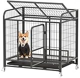 犬のケージ 屋根付き ペットケージ 96*65*90cm