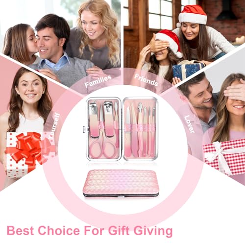 Manicure Set Nail Clippers Kit, 10Pcs Pedicure Set Personal Care Tools, Portable Nail Grooming Kit with Travel Storage Case, Manicure Set for Women Men Gift Set - Image 8