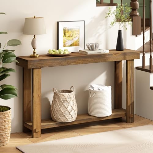 HOKYHOKY Solid Wood Console Table for Entryway, 55.1