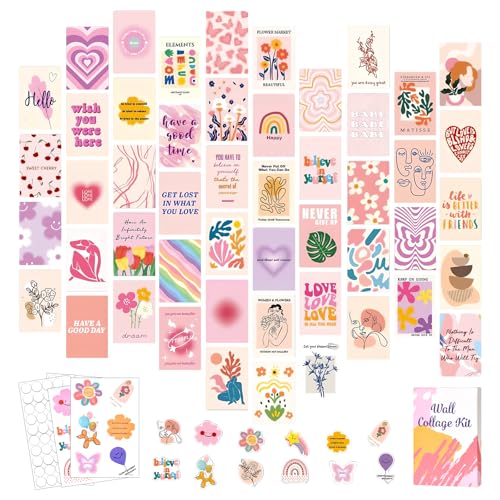 Luxvara 50 Piezas Kit de Collage de Pared Imágenes Estéticas,