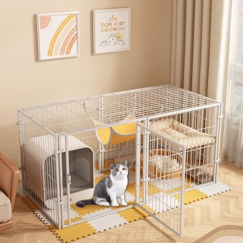 猫ケージ 猫用ケージ 室内用 猫ハウス 120*60*60cm ペットケージ ドア付き 折りたたみ 組立簡単 脱走防止 室内飼い