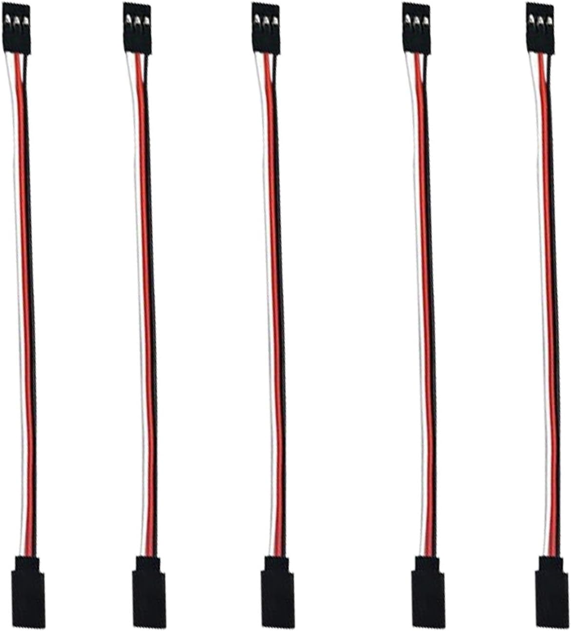 Lot De 10 Câbles Servo JR Mâle Vers Mâle - 15 Cm, 26 AWG, 3 Broches - Pour Modélisme, Drone, Récepteur
