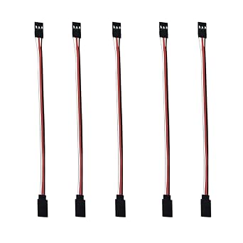 3-pin servo Extension, Male-Female JR Plug servo Extension Lead Cable, Used for RC Quadcopter Aircraft 5 Sizes 15 cm/5.9 in 5PCS...