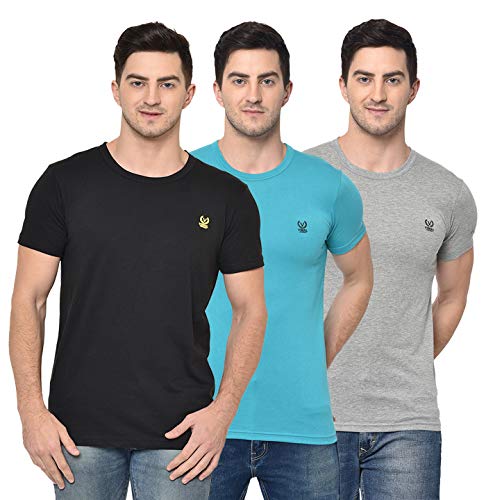 Image of Mack Jonney Cotton Blended Half Sleeve Regular Fit T-Shirts for Men(Pack of 3)