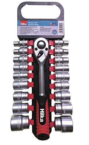 Hilka Tools 01101902, Black/Silver, Socket Rack Metric, 1/2-Inch