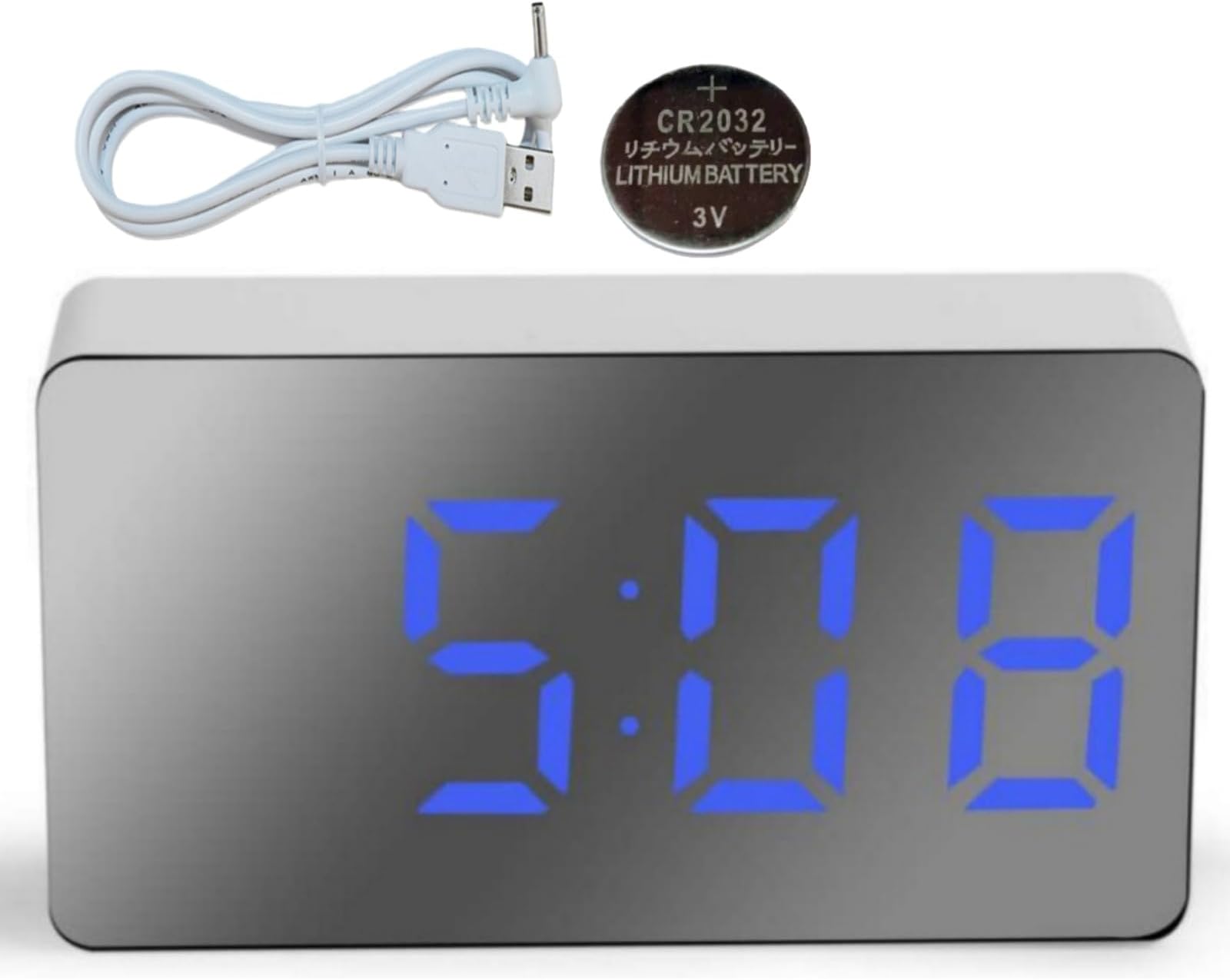 Digital Alarm Clock for Heavy Sleepers, Small Digital Clock,Bedside Alarm Clo/ck with Temperature Display, Battery Operated Travel Cl/ock, Mini LED Desk Cl/ock ,Alarm Cloc/ks for Bedrooms #Blue