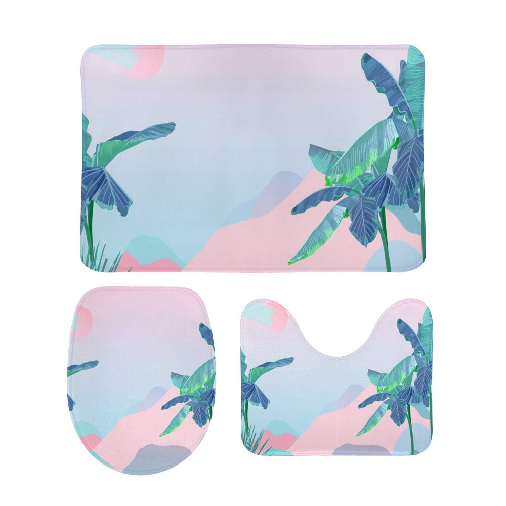 Tapis de bain Ninja lot de 3 en velours corail absorbant couleur 2