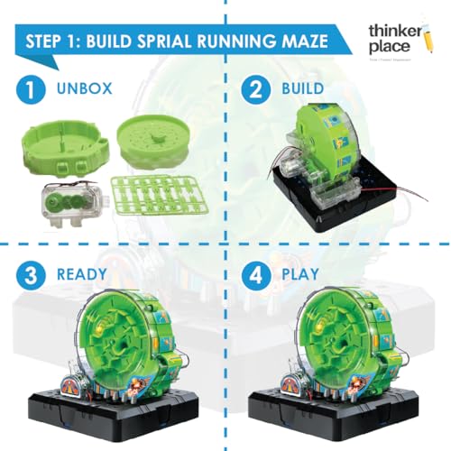 Image of Spiral Running Maze DIY Kit | Build, Learn & Play | STEM Toy for Kids Age 8+ | Explore Permutations & Combinations with AR Experience | Fun Educational Game