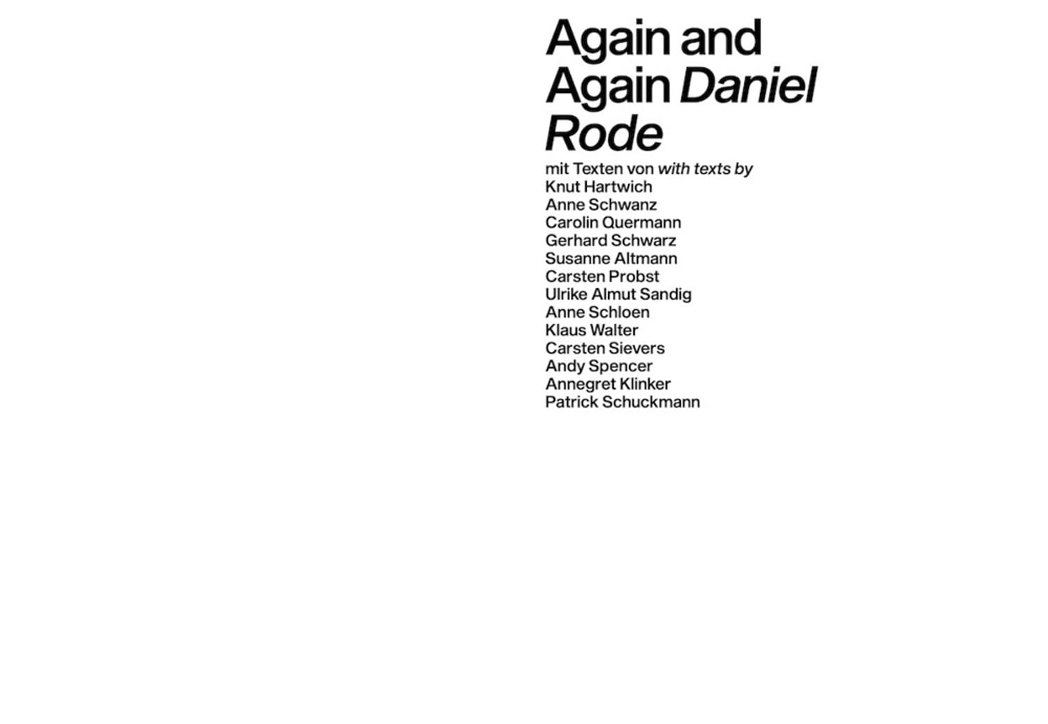 Daniel Rode: Again and Again (Vorzugsausgabe) (Zeitgenössische Kunst)