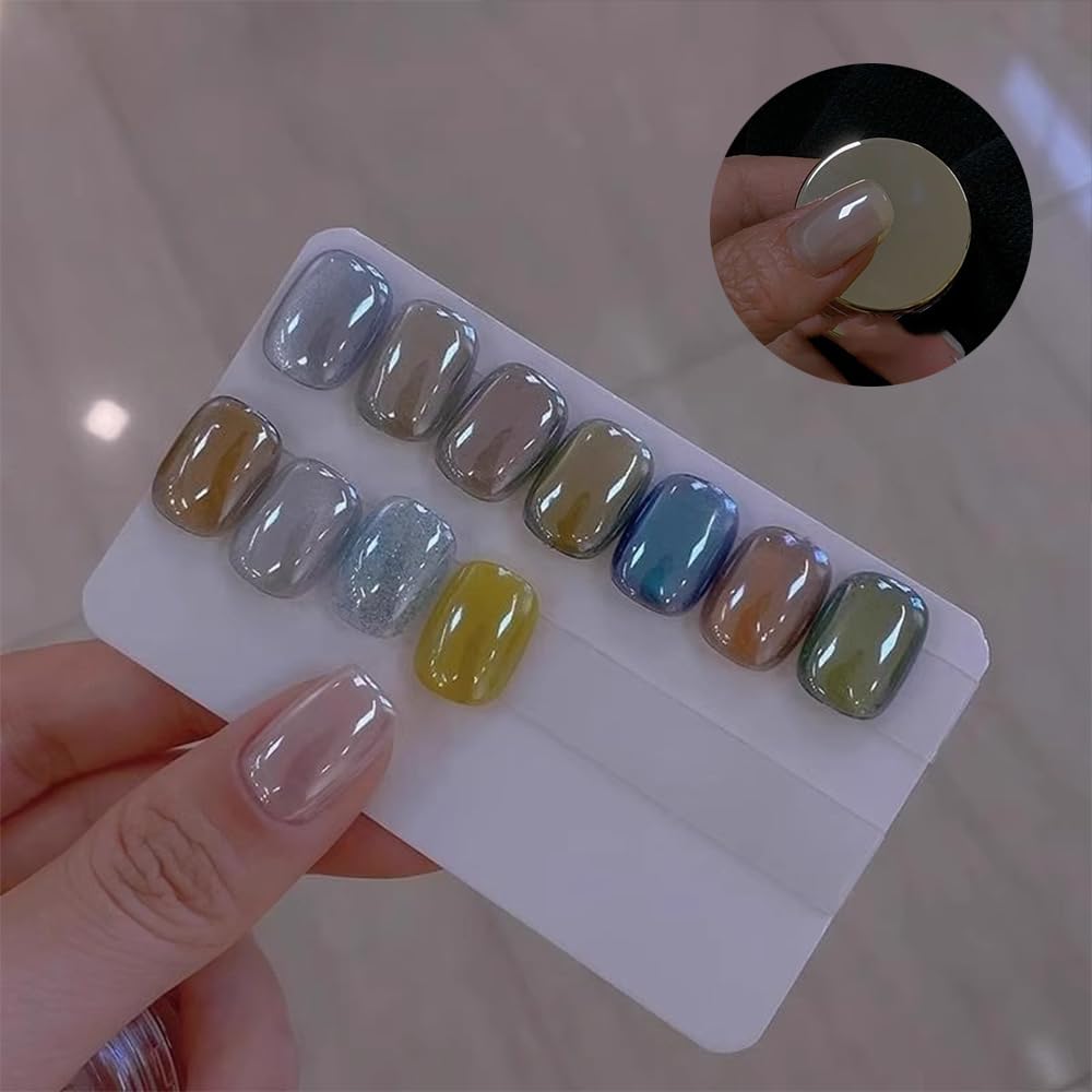 White Pearl Effect Chrome Nail Powder, Summer Mirror Chrome Powder for Gel Nails, Iridescent Pearls