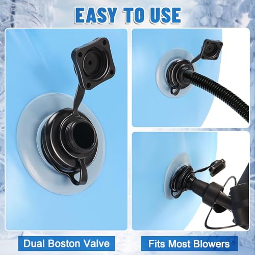 CHONGQILAO Poolkissen Winter Luftkissen Pool Kissen, Pool Winterkissen mit Loch und Schnur, Aufblasbare Poolabdeckung Kissen, 120x120cm Poolkissen Rund für Winterfeste Pool Abdeckung Schutz