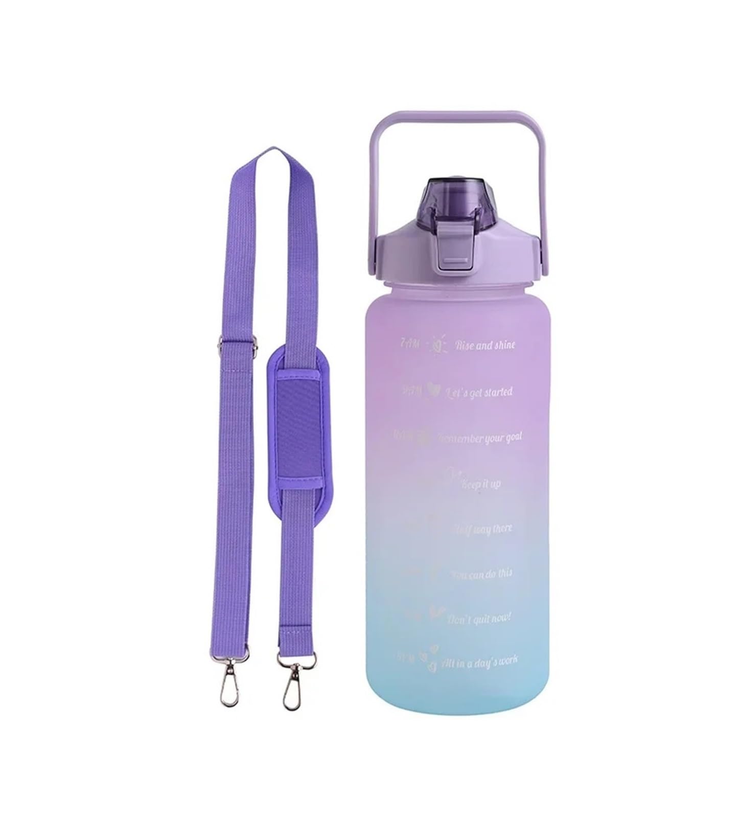 Portabottiglia A Tracolla Borraccia Sportiva da 64 oz (2 l) con Manicotto Isolante e Tracolla inclinata for Fitness, Palestra, Sport all'Aria Aperta Borsa Borraccia Portatile