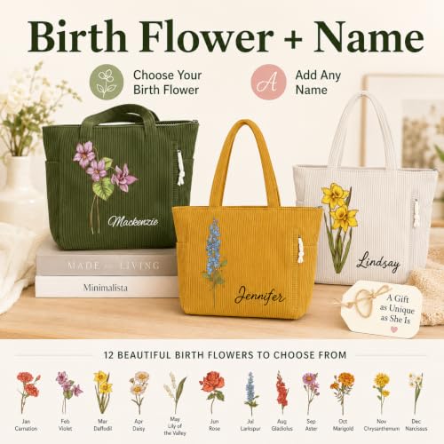 Bolso Tote de Pana para Mujer con Bolsillos miniatura 2