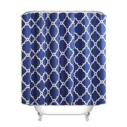 QVIVI Polyester Mikrofaser Badematten Set, Rutschfestes Wasserdichtes Set 4-teilig, Duschvorhang + U-förmige Rug + WC… – Bild 3