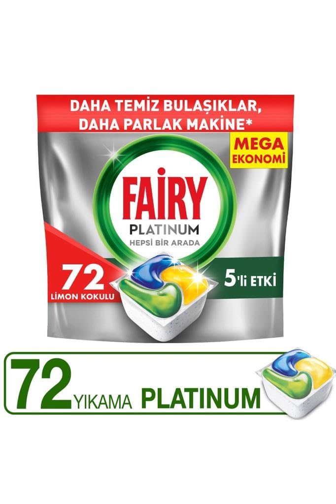 Fairy All in one Platinum Dishwasher Tablets Lemon 72's