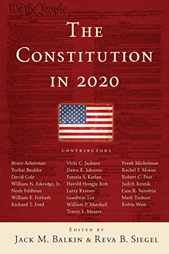 THE CONSTITUTION IN 2020 By Jack M. Balkin **Mint Condition**