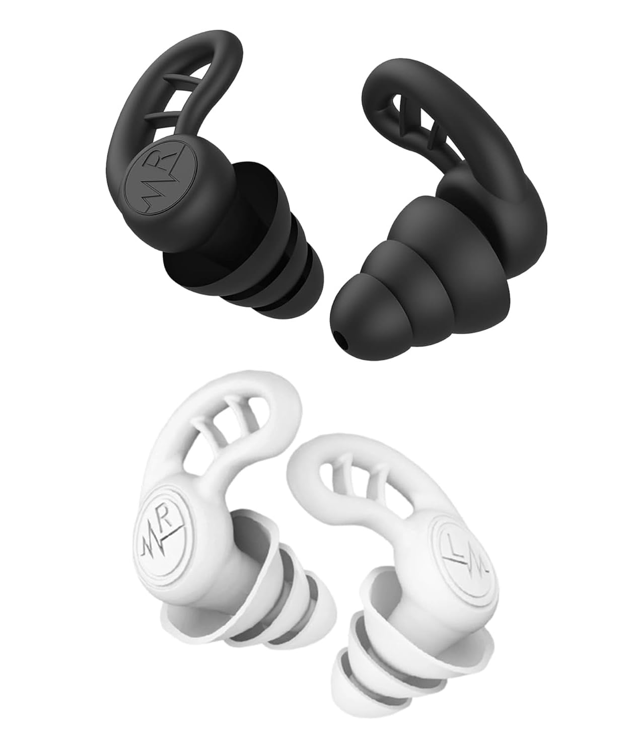 2 Pair Ear Plugs for Sleeping, Noise Cancellation Ear Plugs for Swimming and Study, Waterproof Silicone Earplugs for Noise Cancelling, 2 Pairs Black and White Ear Plugs-image-16
