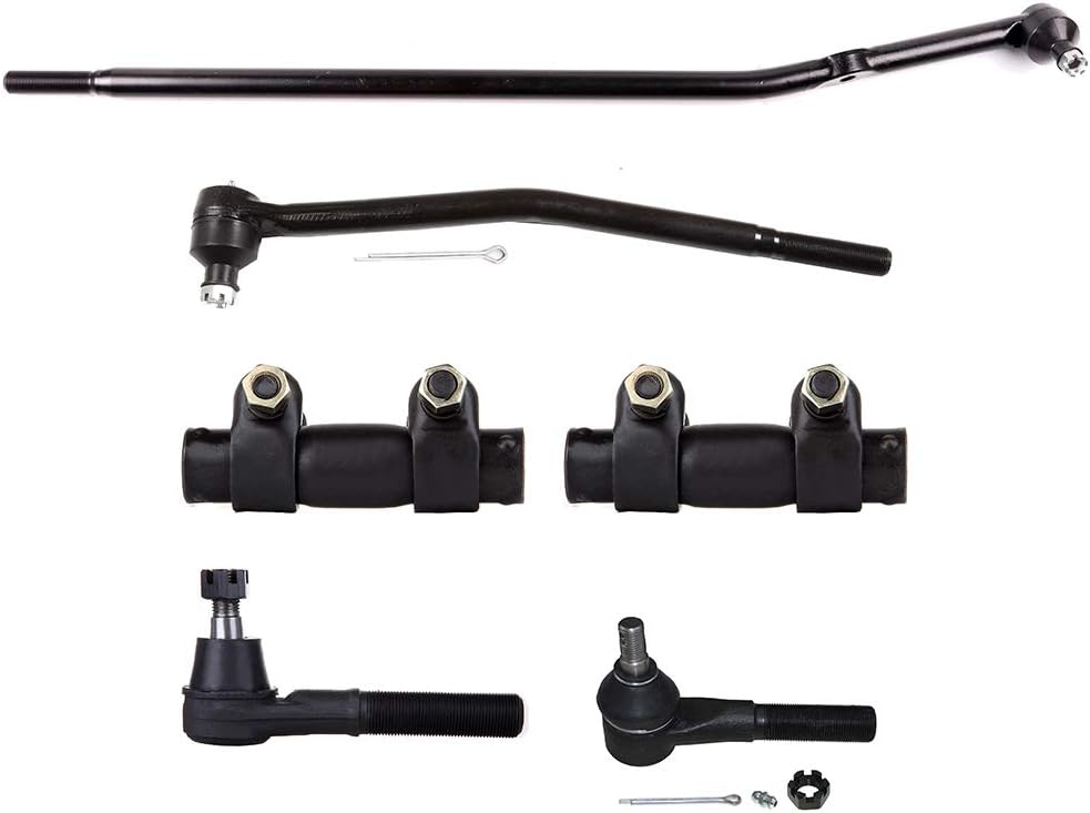 6PCS ASTOU Front Suspension Kit fit for 2002-2006 for Ford E-150 2003-2005 for Ford E-150 Club Wagon 1992-2002 for Ford E-150 Econoline Outer Tie Rod End Inner Center Link Tie Rod Adjusting Sleeves