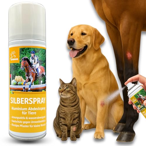 EMMA Silberspray Hund Pferd Katze für Tiere 200ml I Silber Spray Wundverband - Wundspray Hund - Silberspray Pferd zur Wundversorgung & Wundschutz - gegen Juckreiz für Hunde I Sprühpflaster wasserfest