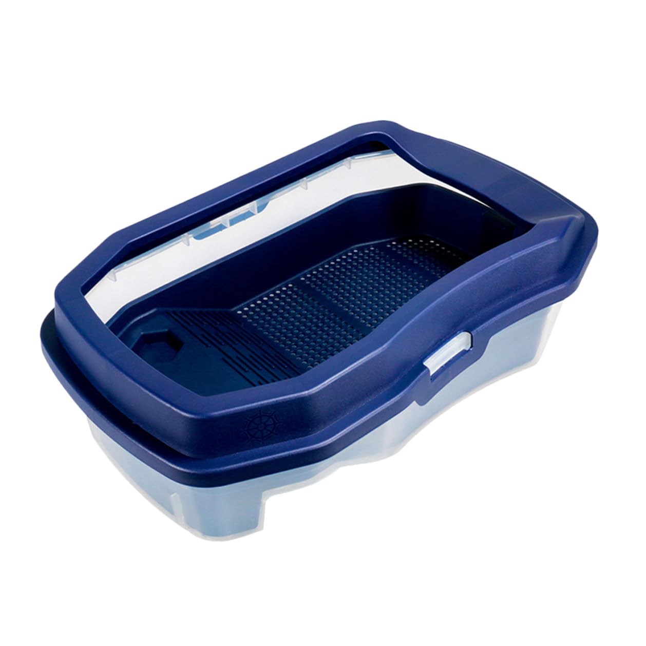 HEMOTON Acquario per Prendere Sole in Plastico Blu Piattaforma per Tartarughe d Acqua Doppio e Resistente a Rotture per Nuoto e Riposo