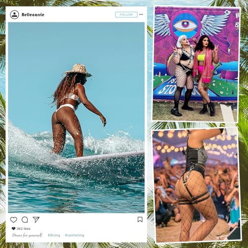 Bellecarrie Thong Bikini Bottom for Women High Cut Thong Bathing Suit Bottoms for Dance Festival Rave3