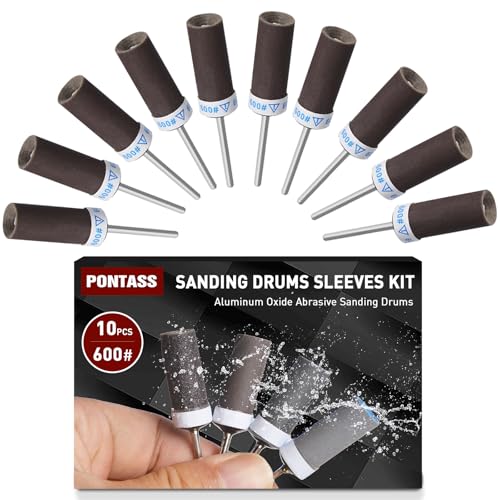 600 Grit Sanding Sticks,10 Pcs Sanding Drums for Dremel Rotary Tool