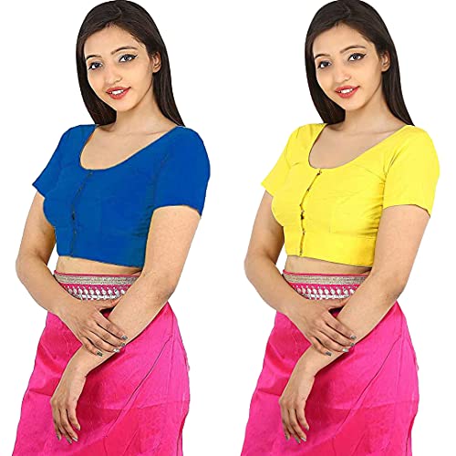Image of Namita Women's Rubia Cotton Solid Half Sleeve Blouse