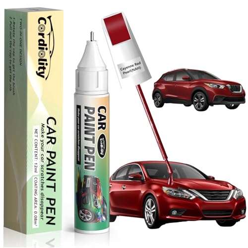 Image of NAH Cayenne Red Pearl Touch Up Paint for Nissan, Color Accurate Car Paint Scratch Repair Pen, Quick & Easy Fix Automotive Chips and Nicks