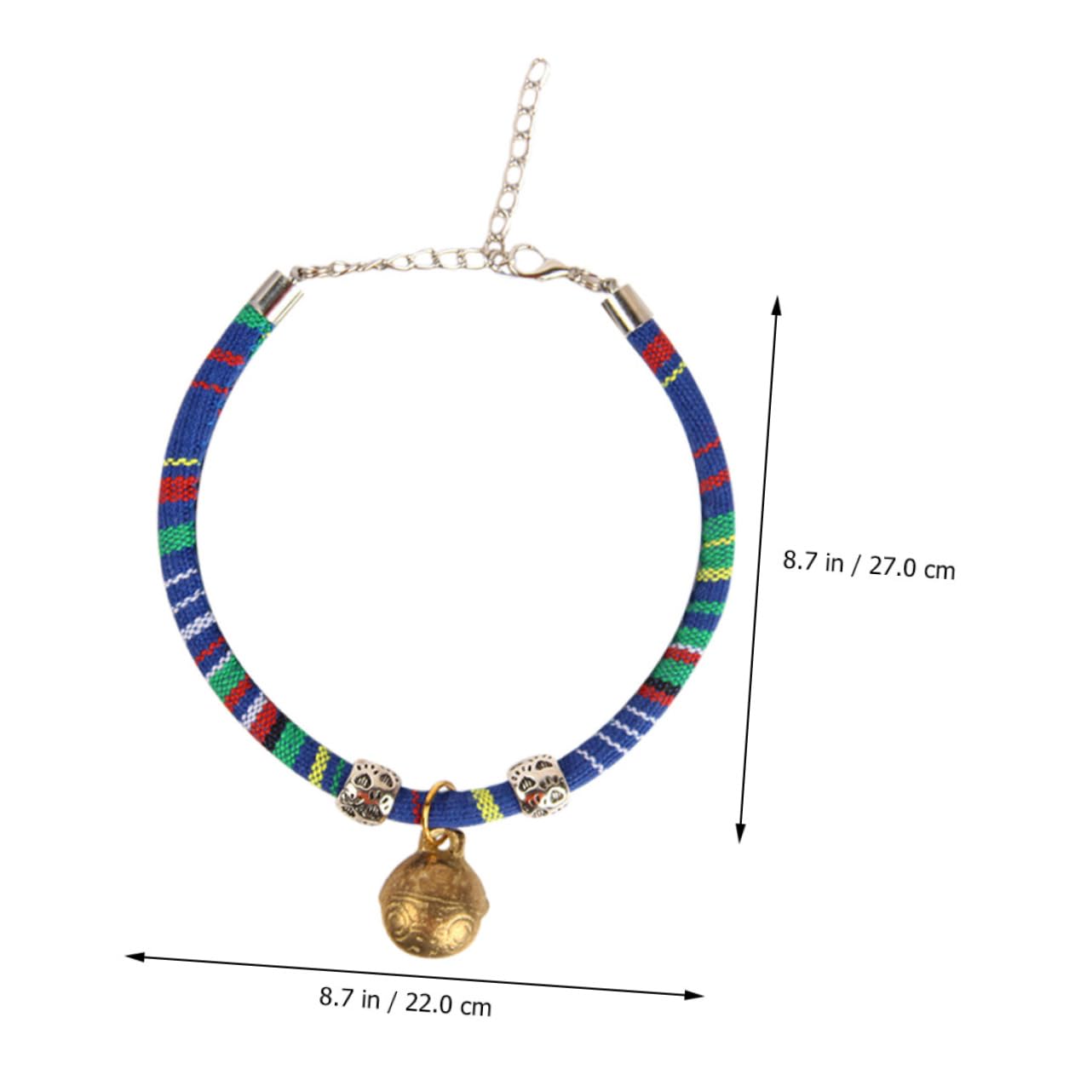 VANZACK 9stücke Teiliges Katzenhalsband Mit Verstellbarem Glockendesign Ethnischer Stil Für Katzen Und Kleine Hunde Mit Angenehmer Haptik Und Hoher Strapazierfähigkeit