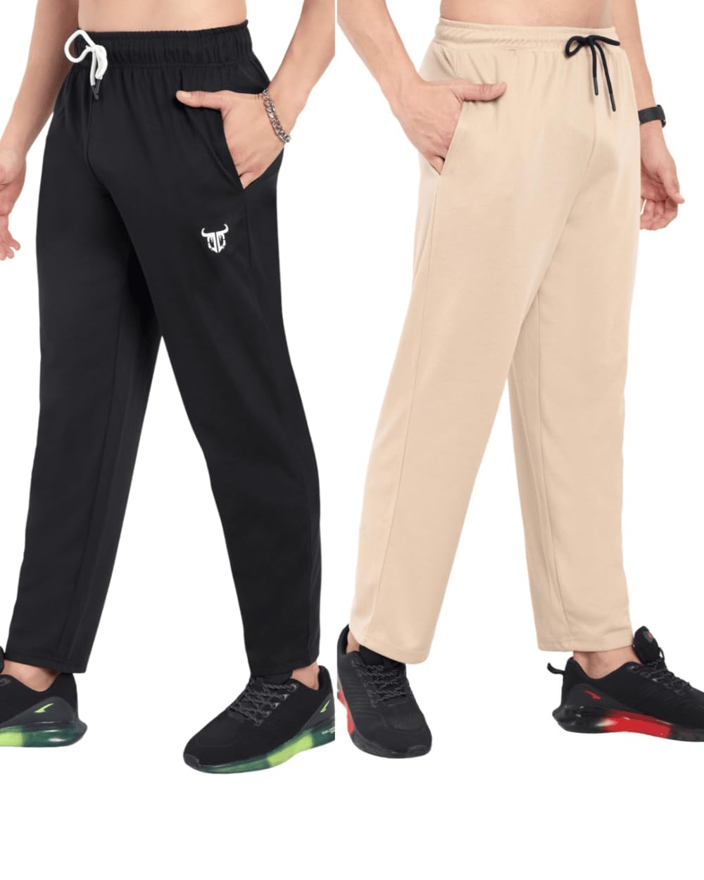 Go Devil Men's Pack of 2 Track Pants, Multicolor, L - Image 1