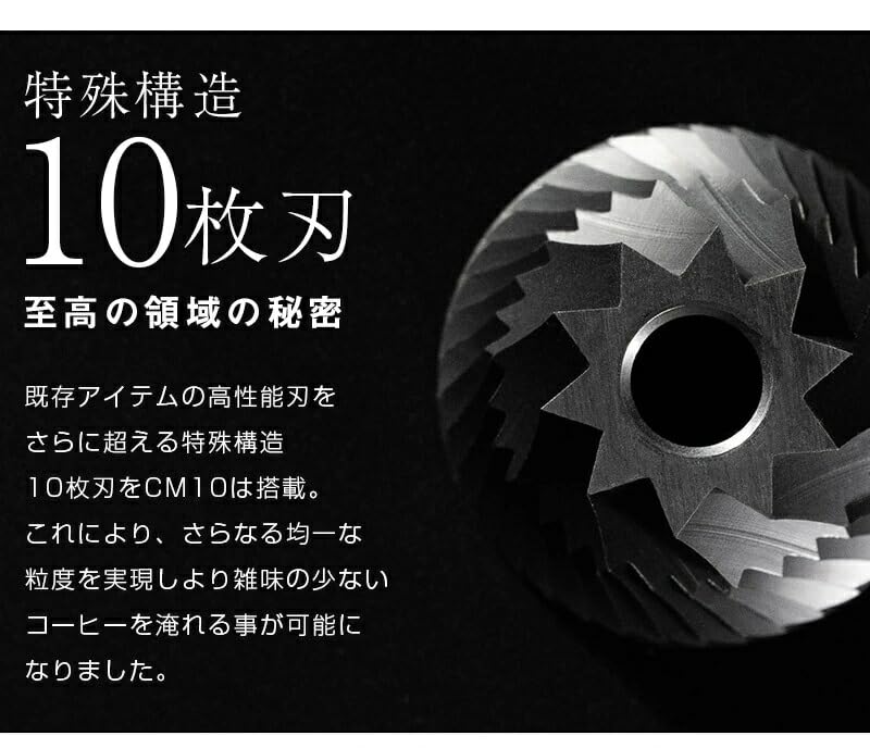 Amazon.co.jp: Plusmotion 電動コーヒーミル CM10 (ブラック) 尾籠一誠