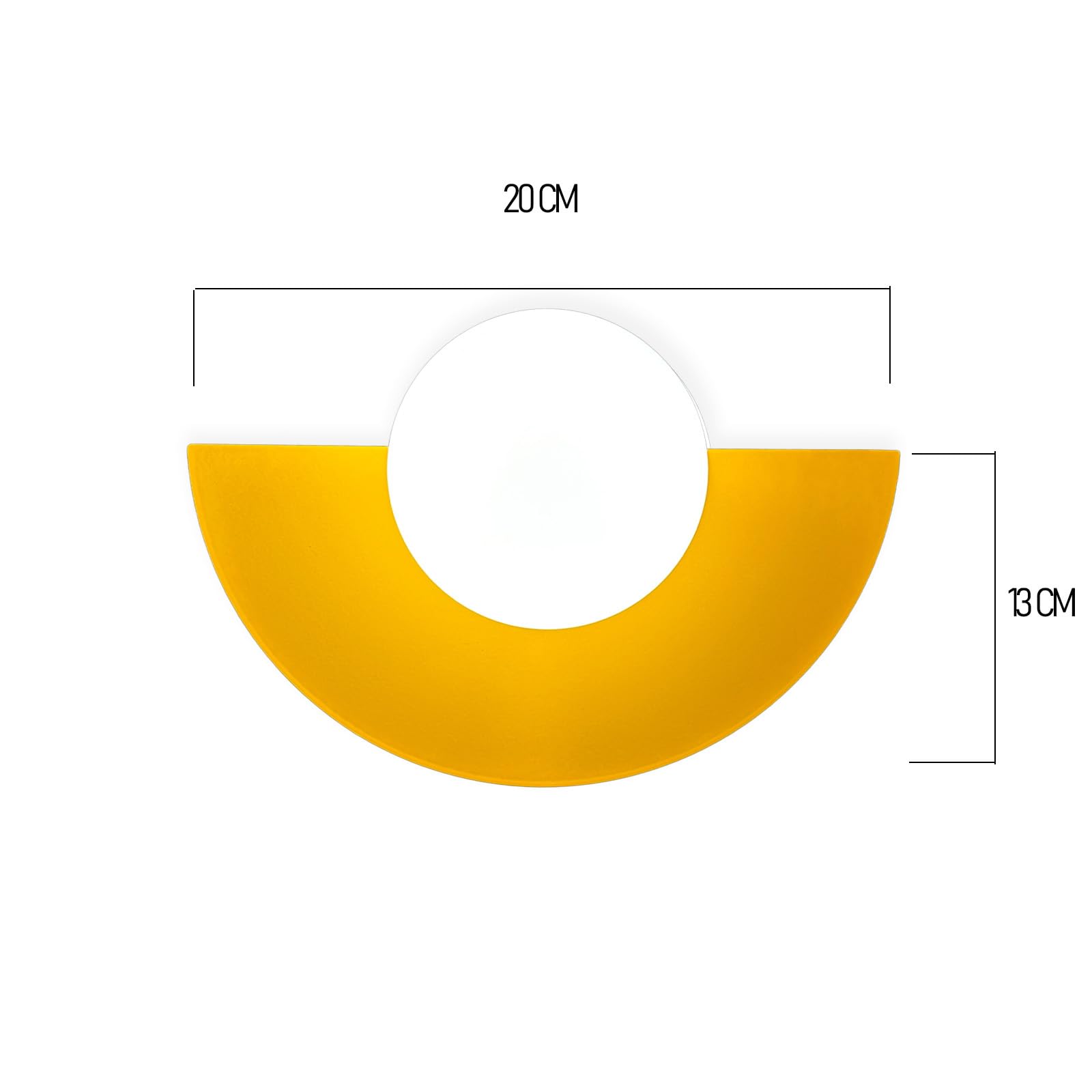 bamyum Lampada da Parete per Interni e per Esterni, Illuminazione Moderna per Ambienti Con Sfera di Vetro Bianca, Cucina, Bagno, Lampada da Parete Metallo, Lampada da Parete Giallo Scuro