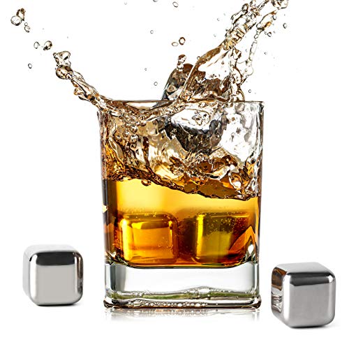 image for Kollea Stainless Steel Chilling Cubes Reusable Ice Cube Whiskey Stones