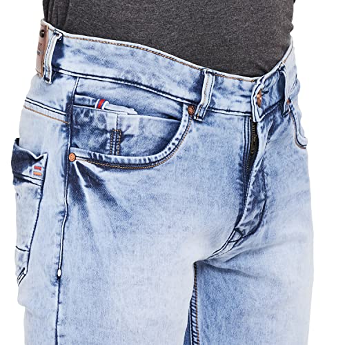 Image of Duke Men's Slim Jeans (SDD5082 L.Blue 30