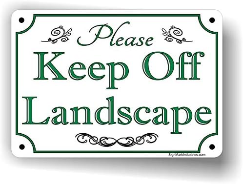 Amazon.com : Please Keep Off Landscape Tin Sign, Colorful Flower ...