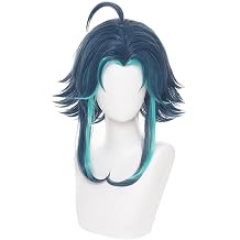 Anime Cosplay Wig, Genshin Impact Wig, with Free Wig Cap, for Halloween, Party, Carnival, Nightlife, Concerts, Weddings Xiao