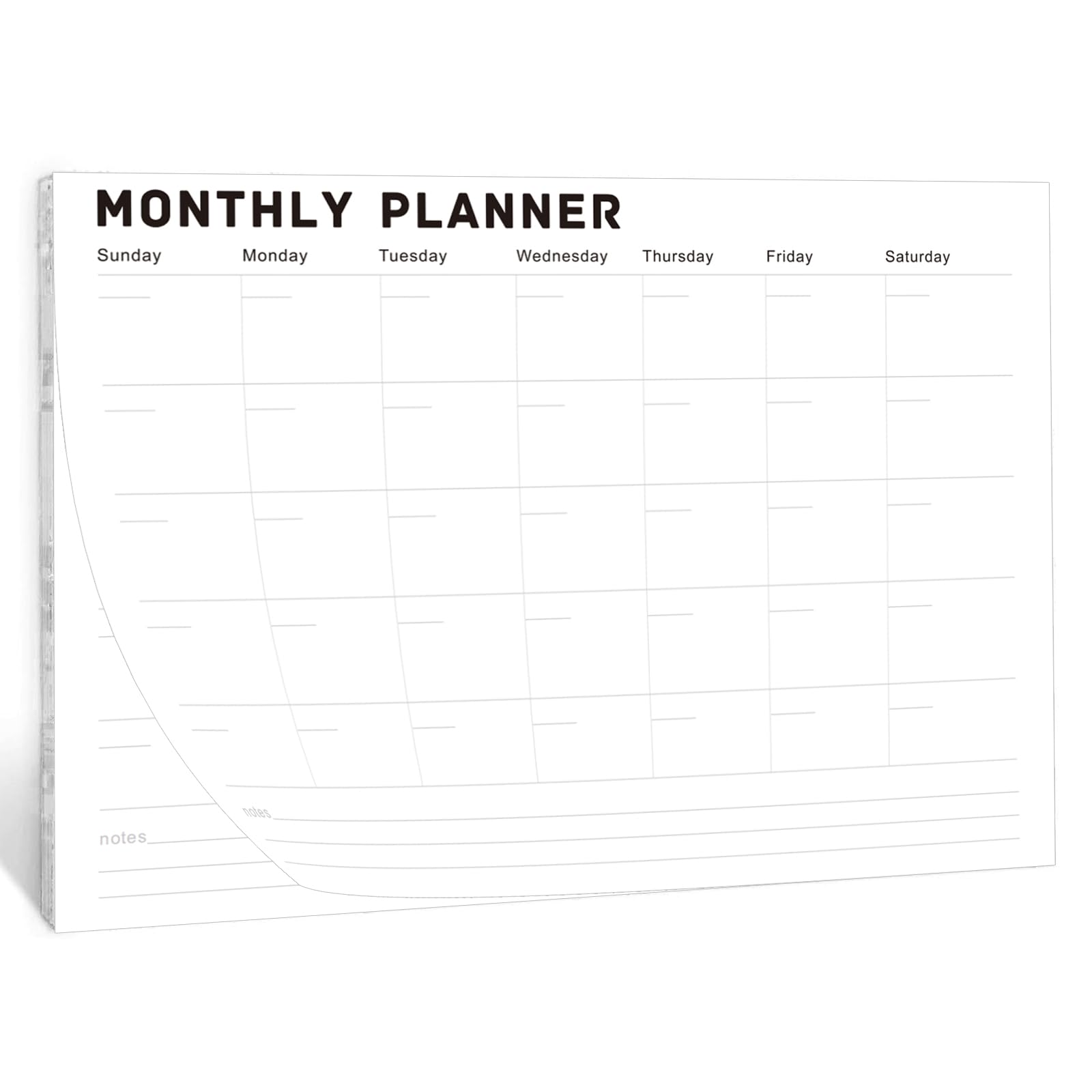 BBRGIRL Monthly Planner Notepad - Undated Monthly Planner with 52 Sheets Monthly Calendar Notepad,Desk Planner for calendars, planners & organizers,A4,8" x 11",52 Sheets