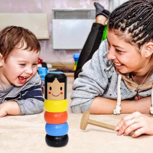Image of Crackles Immortal Wooden Man Magic Doll Toy for Kids | Unbreakable Tumbling Acrobatic Toy | Stage Trick Props | Tricks | Magic Toy - Pack of 1