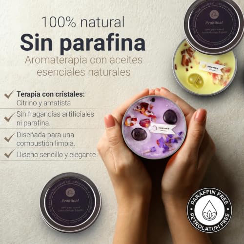 Miniatura 4 de Pack Velas Aromáticas Naturales 2 Unidades Velas Decorativas Perfumadas Regalo Original Cera De Soja Y Abeja Sin Parafina Aromaterapia Canela Naranja Lavanda Cedro Decoración Hogar