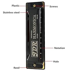 Harmonica Clé 10 orifices orgue harpe instrument professionnel C Tone Blues gaita harmonica avec cas Puzzle enfants - Les Beatles, Paul McCartney, John Lennon, RIngo Starr, George Harrison Harmonica Clé 10 orifices orgue harpe instrument professionnel C Tone Blues gaita harmonica avec cas Puzzle enfants – Image 3