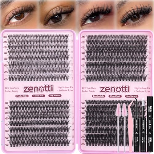 Zenotti 640PCS Natural Eyelash Clusters Kit