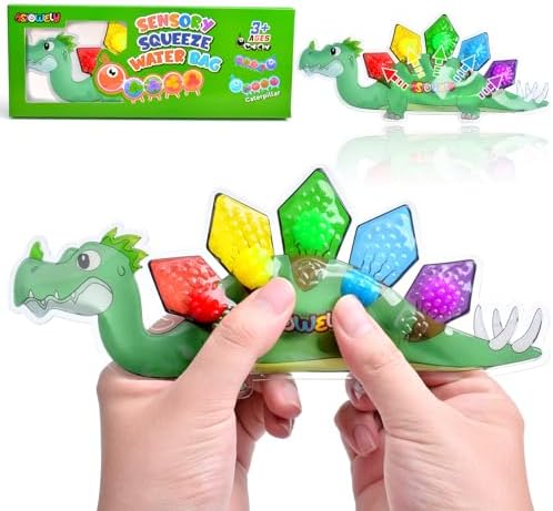 Dinosaur Color Sorting Sensory Toys for Kids with Autism Toddler Toys for Airplane Travel Road Trip Preschool Montessori Toy Fine Motor Skills Christmas Stocking Stuffer Gift for Boy & Gril