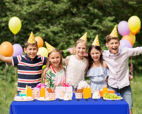 Image of Teenyyou 3 Pcs Train Party Decorations Railroad Track Tablecloths Express Train Birthday Party Supplies 54 x 108 Inch Plastic Table Covers for Railroad Track Western (Blue)