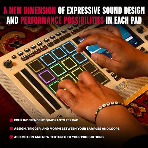 Image of Akai Professional MPC Live III Retro - Standalone Portable Music Production Center with MPCe Pads, Sequencer, Touchscreen, Mic, Stereo Monitors, Audio Interface, Wi-Fi, Bluetooth, Battery, Touchstrip
