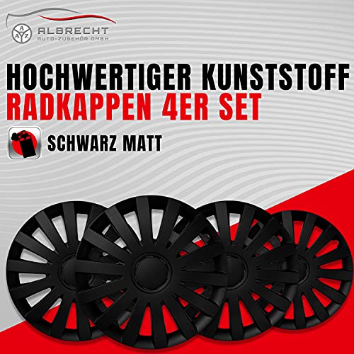 Albrecht 15 inch mat zwart wieldoppen voor stalen velgen - Sierwieldoppen Wind an hoogwaardig kunststof met gelaagde… - Image 5