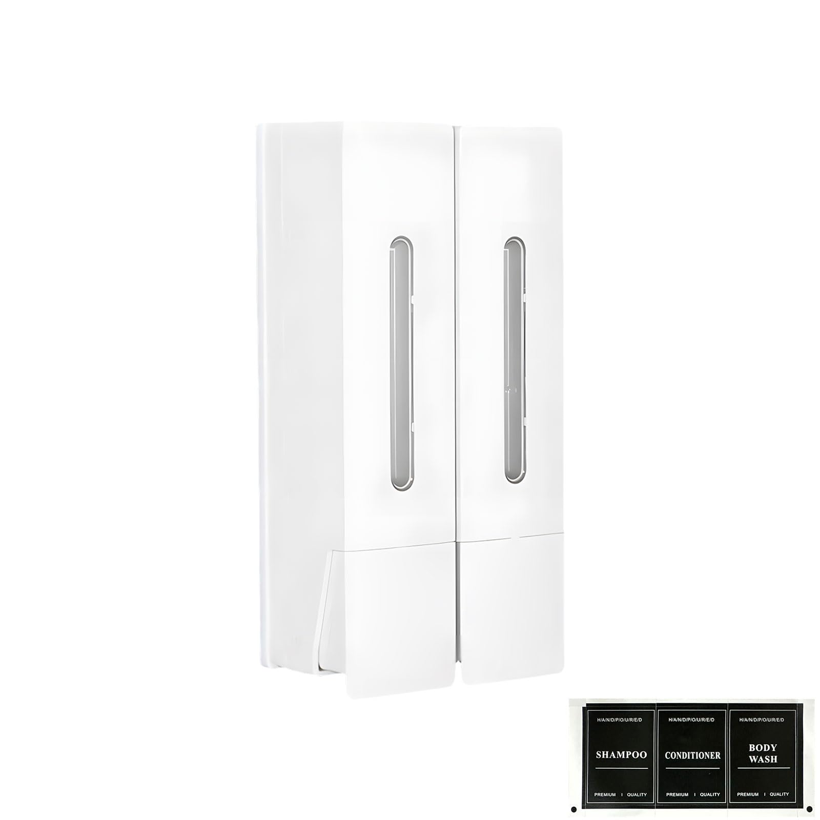2PCS Shower Gel Dispenser Wall Mounted 800ml Capacity Quick Setup for Home Modern Bathroom Planner