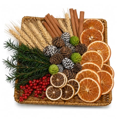 Scented Dried Flower DIY Kit with Orange, Lemon, Pine Cones & Cinnamon