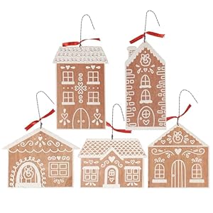 Primitives by Kathy Gingerbread House Ornament Set